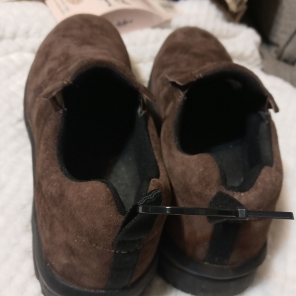 Duluth trading co. Men's brown Suede Slip on leather uppers Hiking walking shoes - Picture 10 of 11